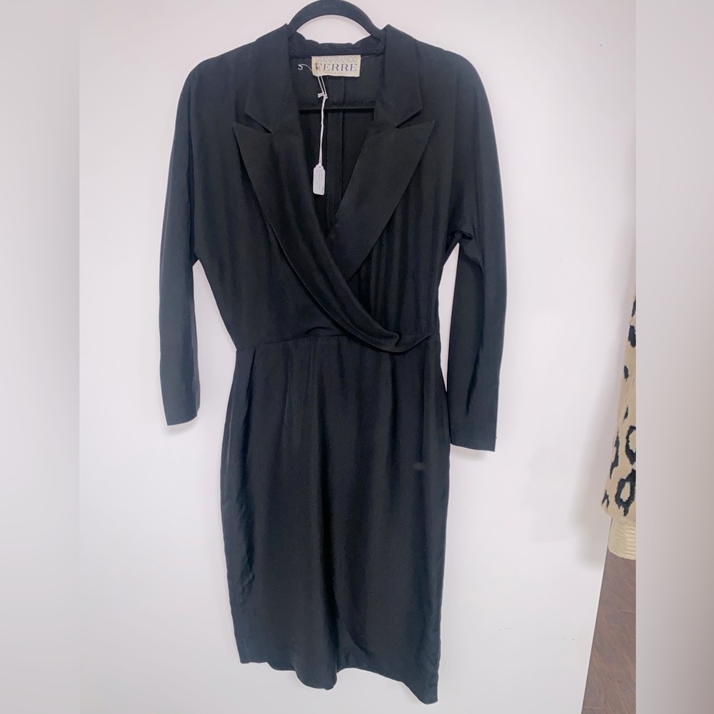 Gianfranco Ferre vintage silk cocktail dress gorgeous size 6/8